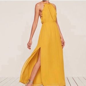 Reformation Rambla Formal Maxi Dress | Small | Golden Yellow